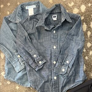 Janie and Jack Blue Button Down Shirts